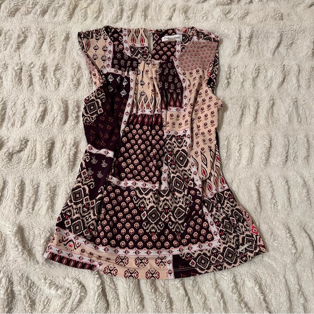 Calvin Klein Kids Patchwork Blouse - Brown And Cr… - image 4
